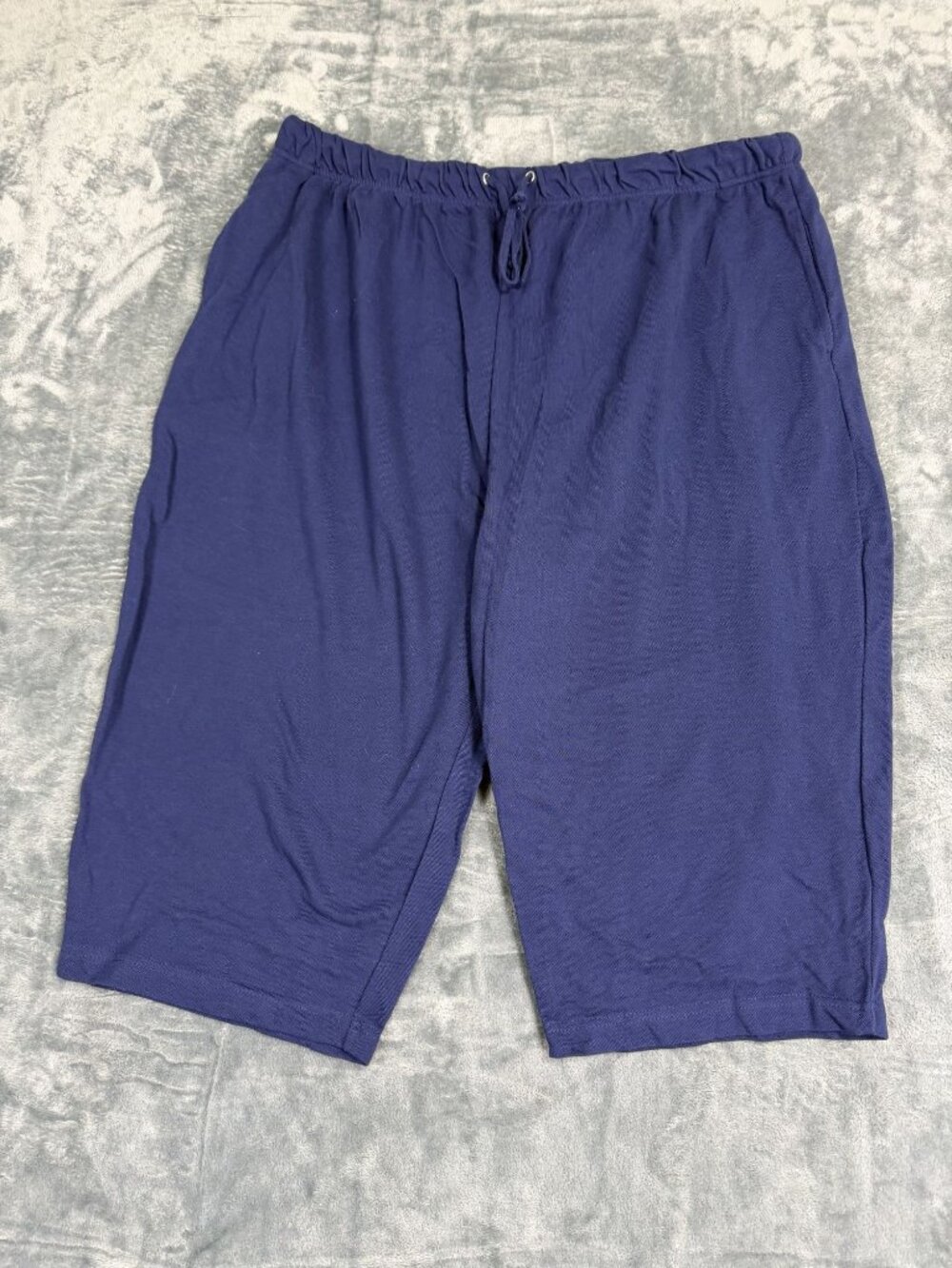 Nick & Sarah Plus Coordinates Navy Blue Elastic Waist Shorts 3X Cotton Blend